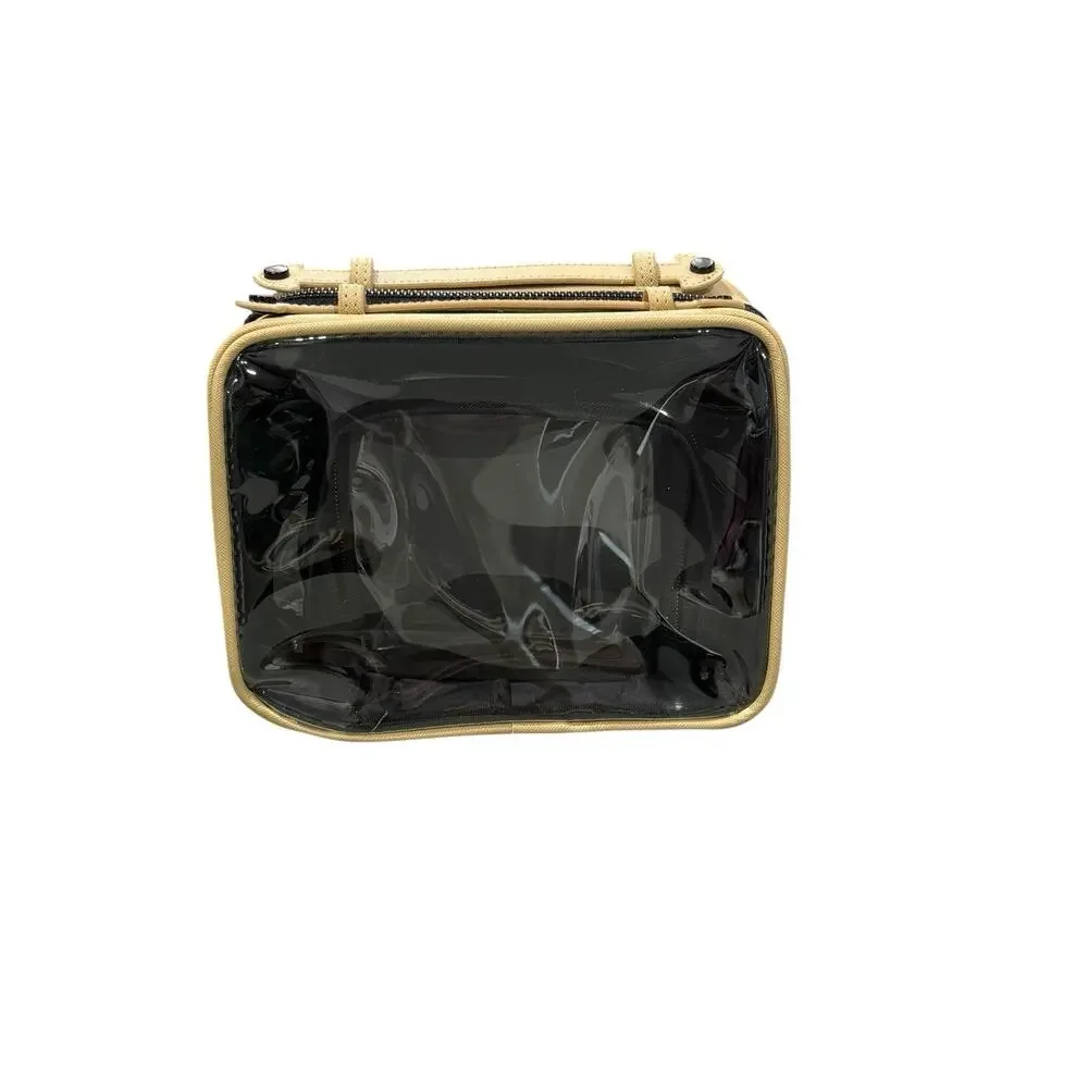 Dime Beauty Makeup Skincare Travel Bag Zip‎ Compartment Biege